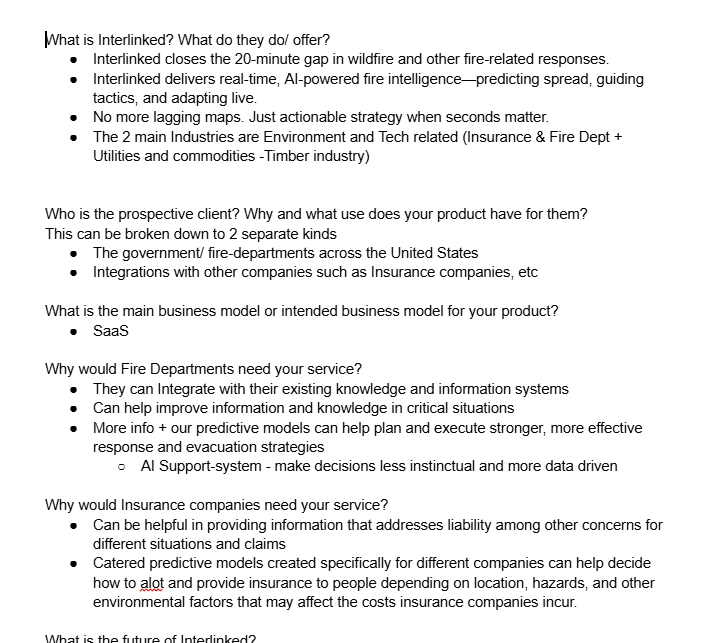 Initial client discovery session with Interlynked